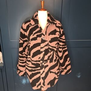 Pistola Pink and Black Teddy Jacket